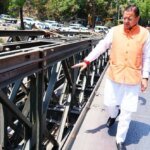 मसूरी रोड पुल निर्माण का सीएम धामी ने किया निरीक्षण, जल्द पूरा करने के निर्देश